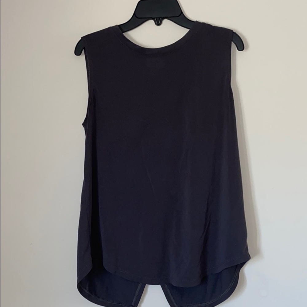 Grey top with open/cross back